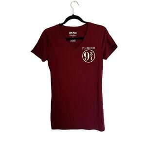 Harry Potter 9 3/4 Fitted V-Neck T-Shirt